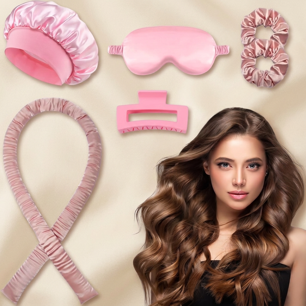 Kit Caracóis Sem Calor 6 Peças — Rosa