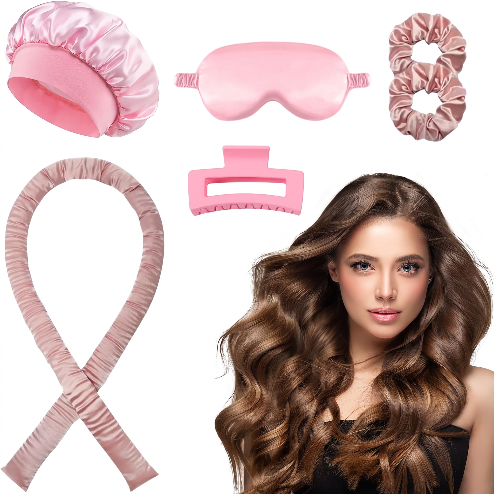 Kit Caracóis Sem Calor 6 Peças — Rosa