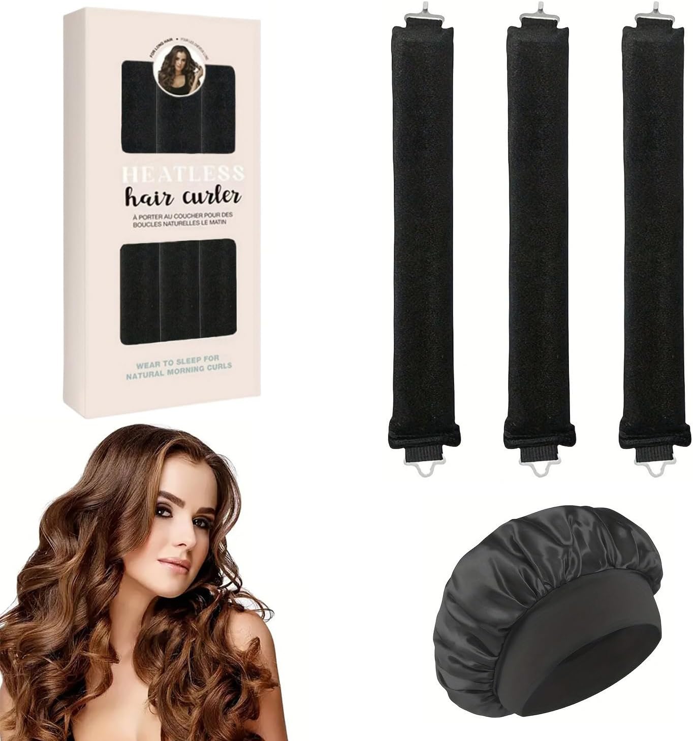 Kit de cetim preto como ideia de presente